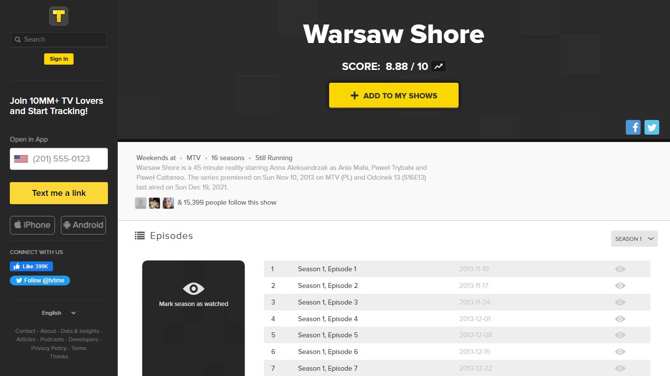 TV Time - Warsaw Shore (TVShow Time)